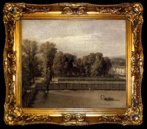 framed  Jacques-Louis David View of the Garden of the Palais du Luxembourg, ta009-2